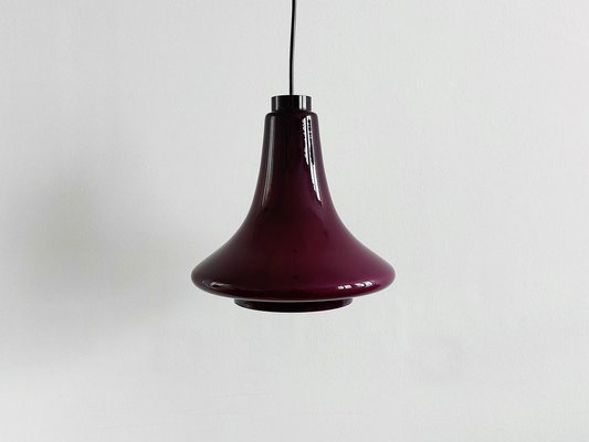 Swedish Purple Glass Pendant Lamp by Hans Agne Jakobsson for Svera, 1960s-NV-1320483