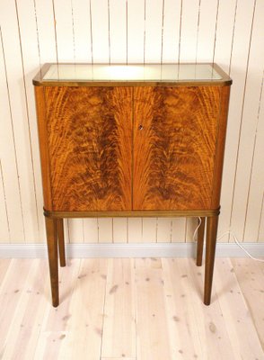 Swedish Pyramid Mahogany Bar Cabinet by Förenade Möbler Linköping, 1940s-UDU-1807133