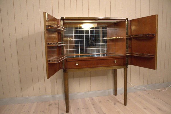 Swedish Pyramid Mahogany Bar Cabinet by Förenade Möbler Linköping, 1940s-UDU-1807133