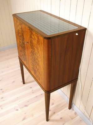 Swedish Pyramid Mahogany Bar Cabinet by Förenade Möbler Linköping, 1940s-UDU-1807133