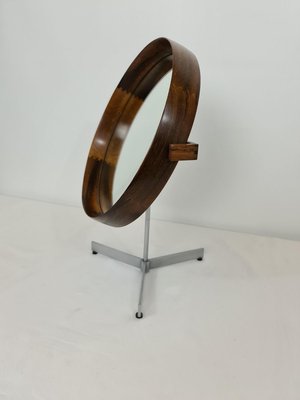 Swedish Rosewood Table Mirror by Uno & Östen Kristiansson for Luxus, Circa 1960-DOA-894165