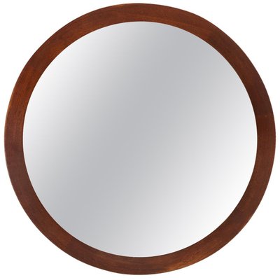 Swedish Round Mirror in Teak from Glas & Trä Hovmantorp, 1962-SC-740304