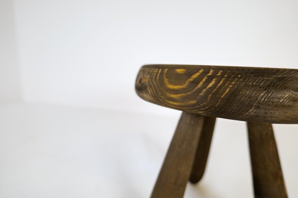 Swedish Sculptural Stool in Stained Pine by Ingvar Hildingsson, 1970s-UYK-1266791