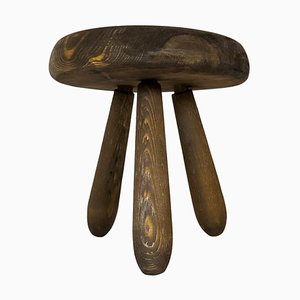 Swedish Sculptural Stool in Stained Pine by Ingvar Hildingsson, 1970s-UYK-1266791