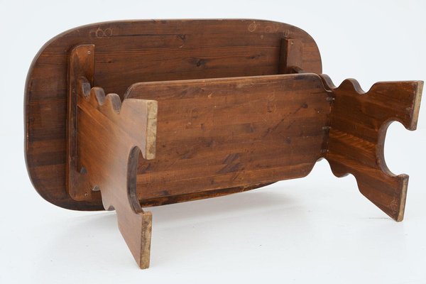 Swedish Side Table in Pine by Axel Einar Hjorth attributed to Bo Fjæstad, 1930s-FM-1744449