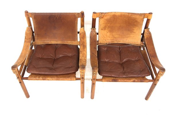 Swedish Sirocco Lounge Chairs by Arne Norell, 1960s, Set of 2-GEK-1396533