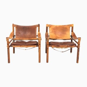 Swedish Sirocco Lounge Chairs by Arne Norell, 1960s, Set of 2-GEK-1396533