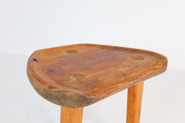 Swedish Stool in Pine, 1960s-UYK-968358