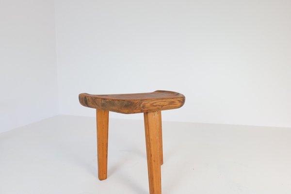 Swedish Stool in Pine, 1960s-UYK-968358