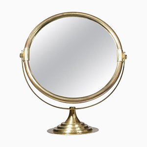 Swedish Table Mirror in Solid Brass, 1960s-YU-1313415