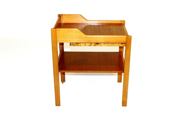 Swedish Teak and Beech Nightstand by C.A. Acking for Bodafors, 1960s-GEK-770535