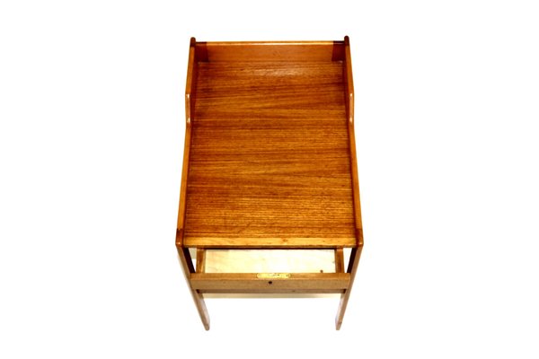 Swedish Teak and Beech Nightstand by C.A. Acking for Bodafors, 1960s-GEK-770535