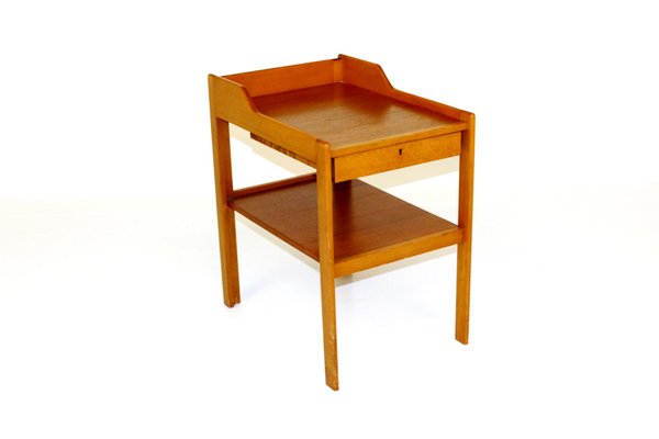 Swedish Teak and Beech Nightstand by C.A. Acking for Bodafors, 1960s-GEK-770535