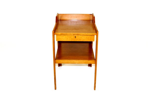 Swedish Teak and Beech Nightstand by C.A. Acking for Bodafors, 1960s-GEK-770535