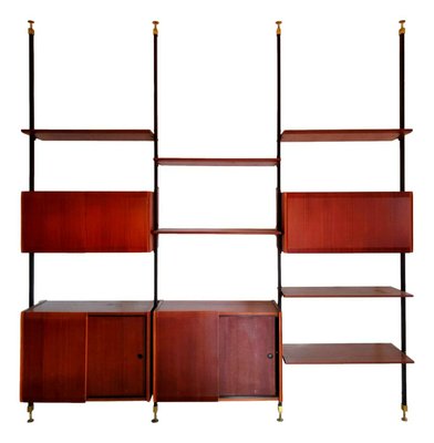 Swedish Teak and Brass Terra Library, 1960s-FIP-1153097