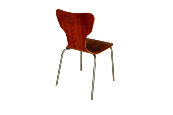 Swedish Teak and Metal Dining Chair, 1960s-GEK-728853