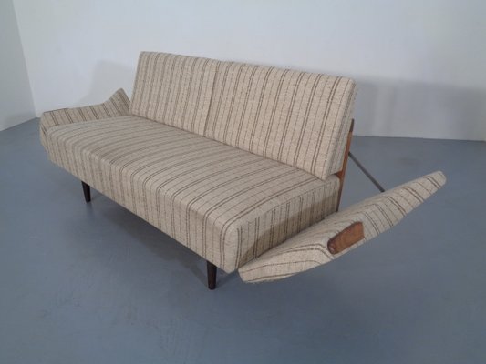 Swedish Teak and Wool Sofa Daybed, 1950s-RDW-706276