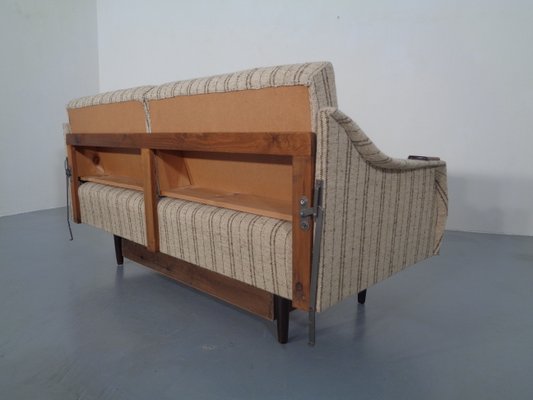 Swedish Teak and Wool Sofa Daybed, 1950s-RDW-706276