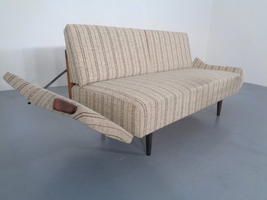 Swedish Teak and Wool Sofa Daybed, 1950s-RDW-706276