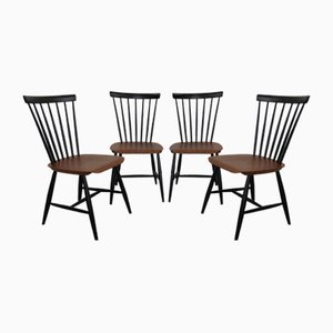 Swedish Teak Chairs by S. E. Fryklund for Hagafors, 1960s, Set of 4-JWH-1304246