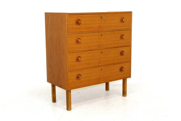 Swedish Teak Chest of Drawers, 1960s-GEK-867791