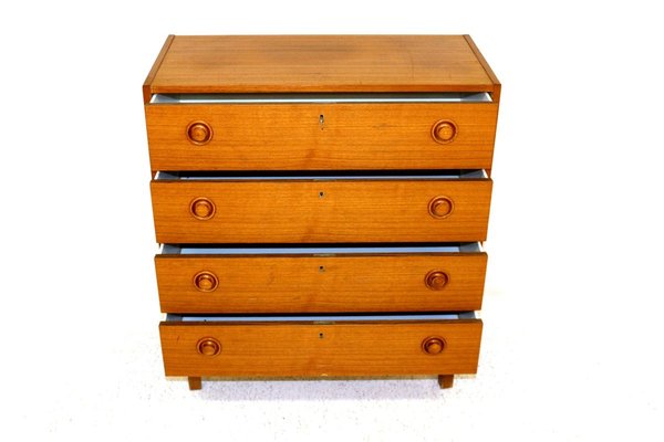 Swedish Teak Chest of Drawers, 1960s-GEK-887566