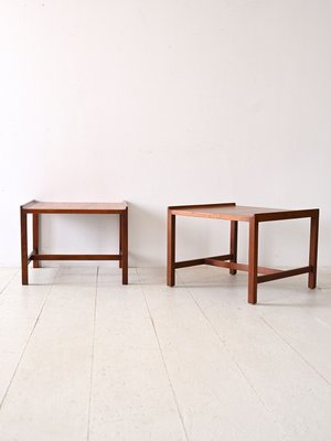 Swedish Teak Coffee Tables by Karl-Erik Ekselius, 1950s, Set of 2-QWP-2035841