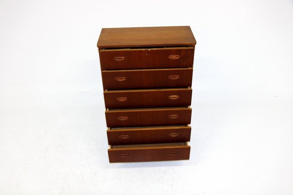 Swedish Teak Dresser Tallboy, 1950s-GEK-1094681