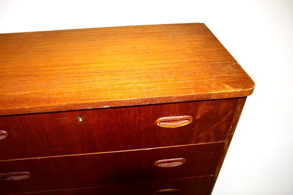 Swedish Teak Dresser Tallboy, 1950s-GEK-1094681