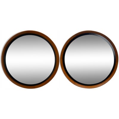 Swedish Teak Mirrors attributed to Uno & Östen Kristiansson for Luxus, 1960s, Set of 2-BHG-1367857