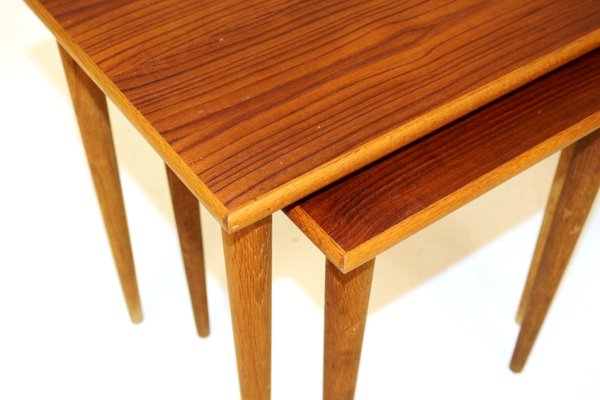 Swedish Teak Nesting Tables, 1960s, Set of 2-GEK-875815