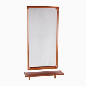 Swedish Teak Wall Mirror with Matching Shelf from Markaryd Sweden, 1950s, Set of 2-EZZ-988477