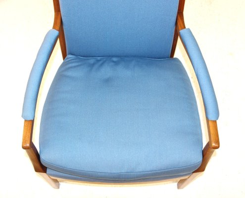 Swedish Walnut Armchair, 1960s-GEK-1122368