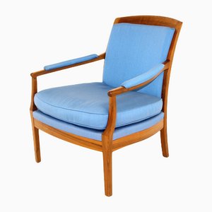 Swedish Walnut Armchair, 1960s-GEK-1122368