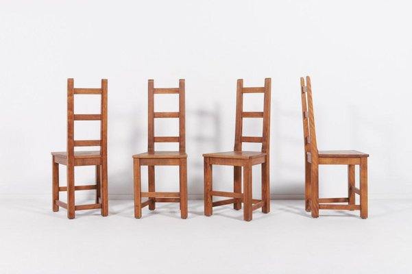 Swedish Walnut Dining Chairs by Sven Larsson, Set of 4-KMC-975266