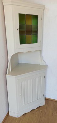 Swedish White Corner Cabinet, 1970s-ZEF-1738889