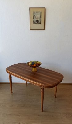 Swedish Wooden Oval Table, 1970s-ZEF-1725009