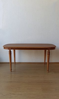 Swedish Wooden Oval Table, 1970s-ZEF-1725009