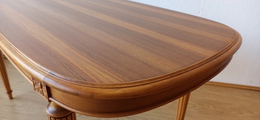 Swedish Wooden Oval Table, 1970s-ZEF-1725009