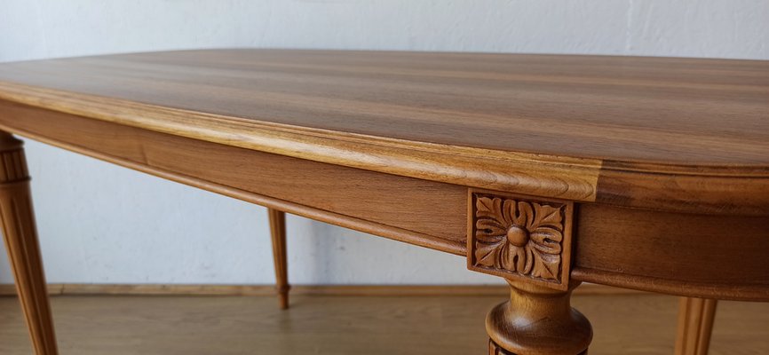 Swedish Wooden Oval Table, 1970s-ZEF-1725009