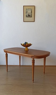 Swedish Wooden Oval Table, 1970s-ZEF-1725009