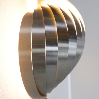 Swelling Aluminium Sconce by Henri Mathieu, 1970s-NYF-2018910