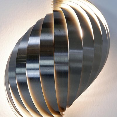 Swelling Aluminium Sconce by Henri Mathieu, 1970s-NYF-2018910