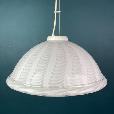 Swirl Murano Glass Pendant Lamp, Italy, 1980s-WQC-1105366