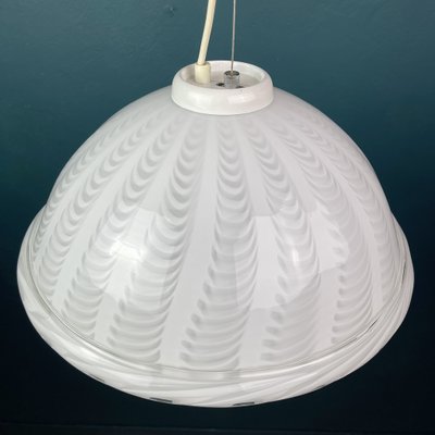 Swirl Murano Glass Pendant Lamp, Italy, 1980s-WQC-1105366