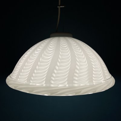 Swirl Murano Glass Pendant Lamp, Italy, 1980s-WQC-1105366