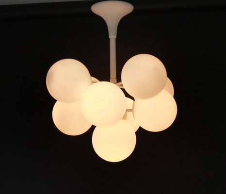 Swiss Atomic White Chandelier by E.R. Nelel for Temde, 1960s-UGR-1086239