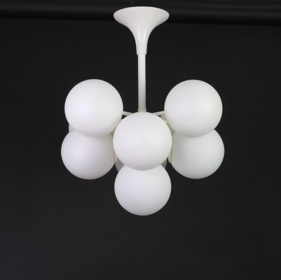 Swiss Atomic White Chandelier by E.R. Nelel for Temde, 1960s-UGR-1086239