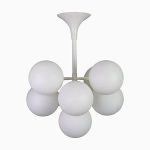 Swiss Atomic White Chandelier by E.R. Nelel for Temde, 1960s-UGR-1086239