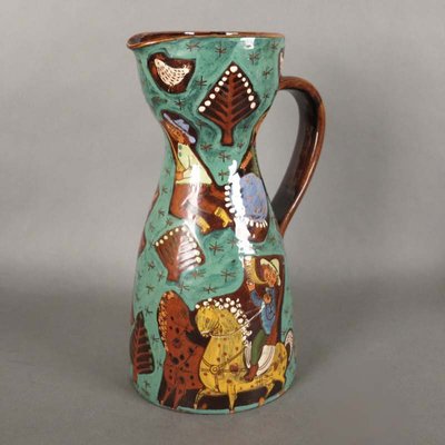 Swiss Ceramic Jug from Thun, 1940s-WK-549266